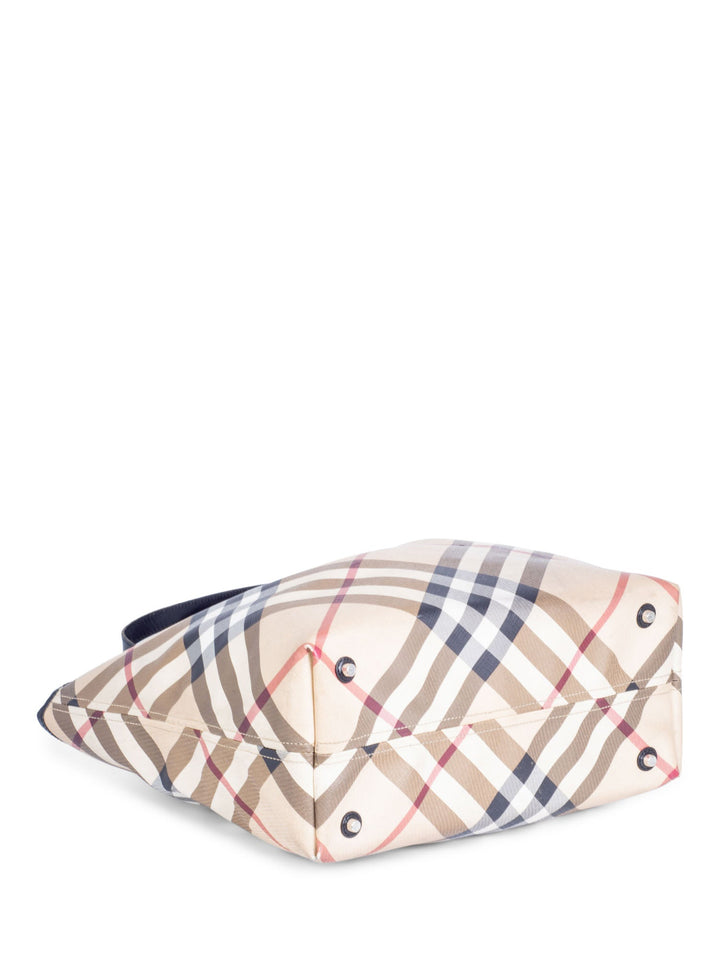 Burberry Nova Check Canvas Neverfull Tote Beige Black