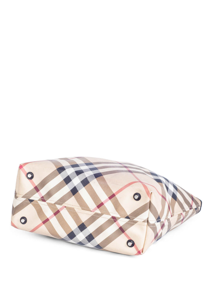 Burberry Nova Check Canvas Neverfull Tote Beige Black