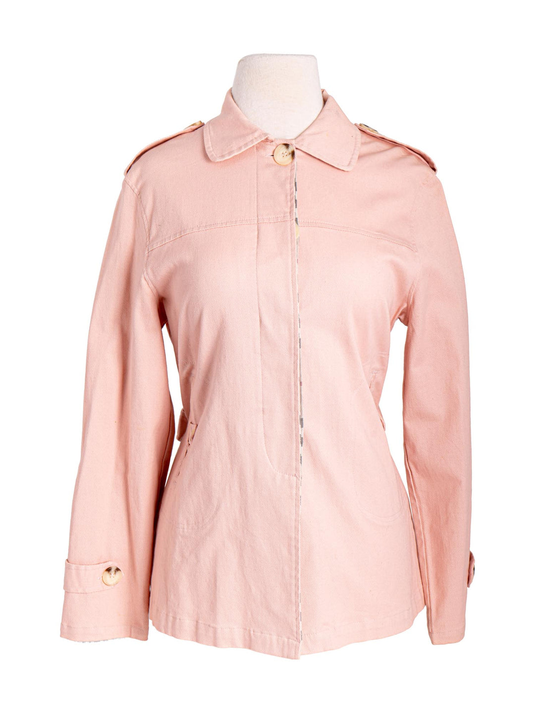Burberry Nova Check Corduroy Jacket Pink