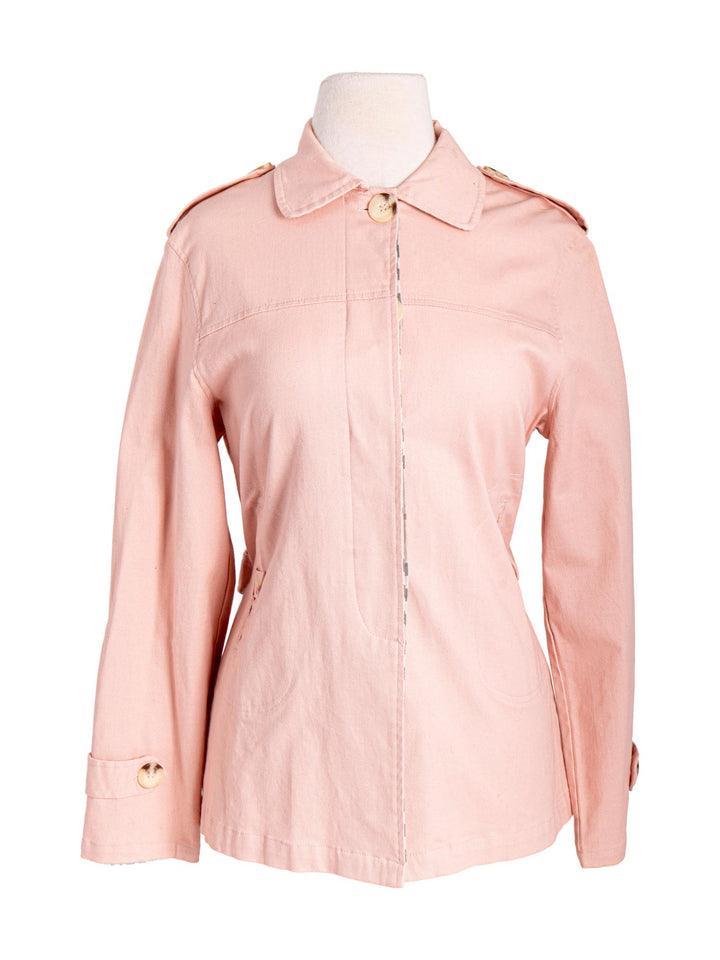 Burberry Nova Check Corduroy Jacket Pink