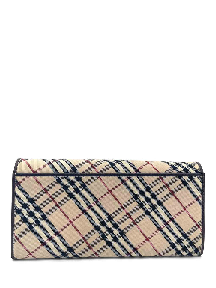 Burberry Nova Check Long Flap Wallet Beige Brown