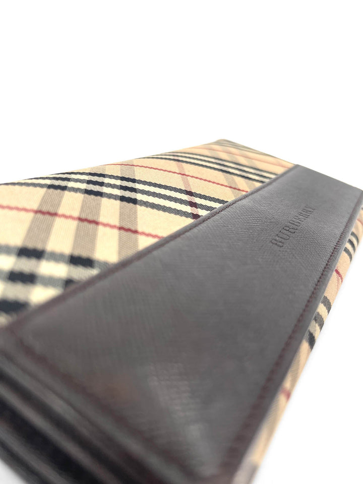 Burberry Nova Check Long Flap Wallet Beige Brown