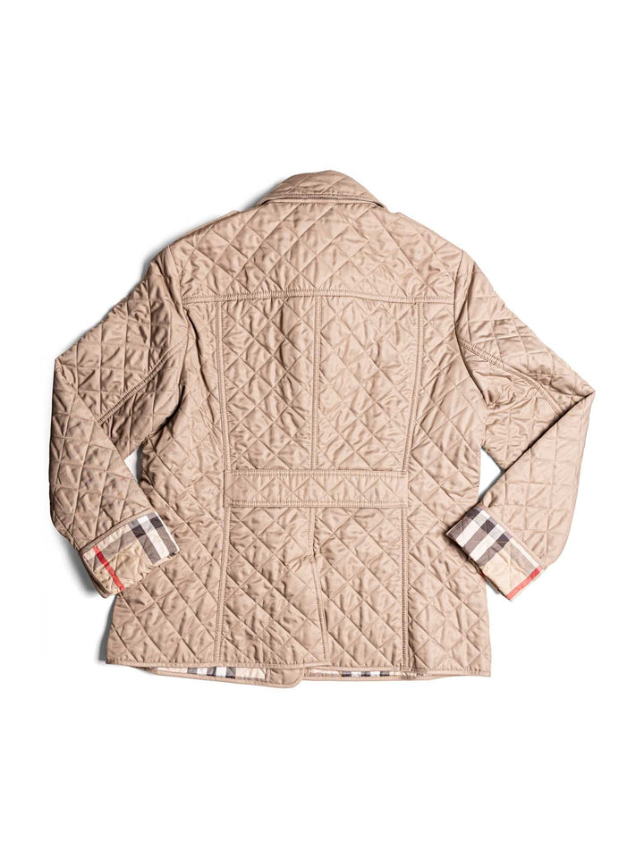 Burberry Nova Check Quilted Jacket Taupe