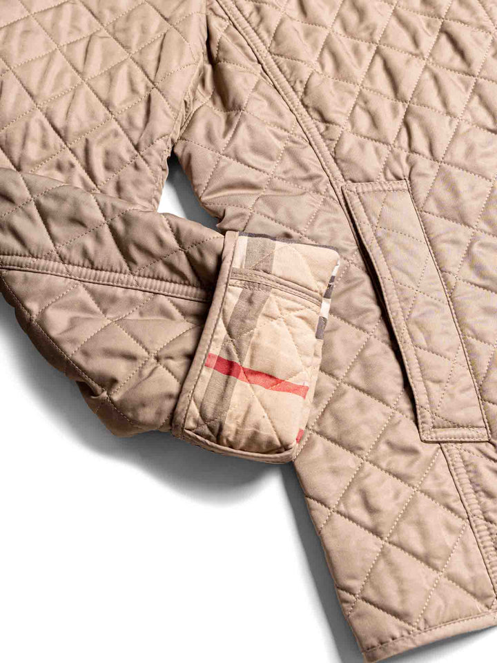 Burberry Nova Check Quilted Jacket Taupe