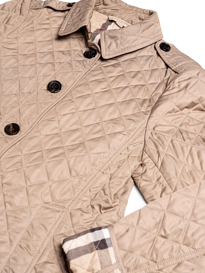 Burberry Nova Check Quilted Jacket Taupe