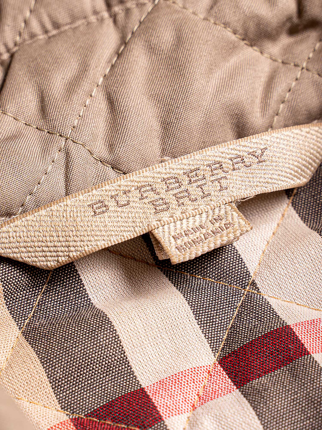 Burberry Nova Check Quilted Jacket Taupe