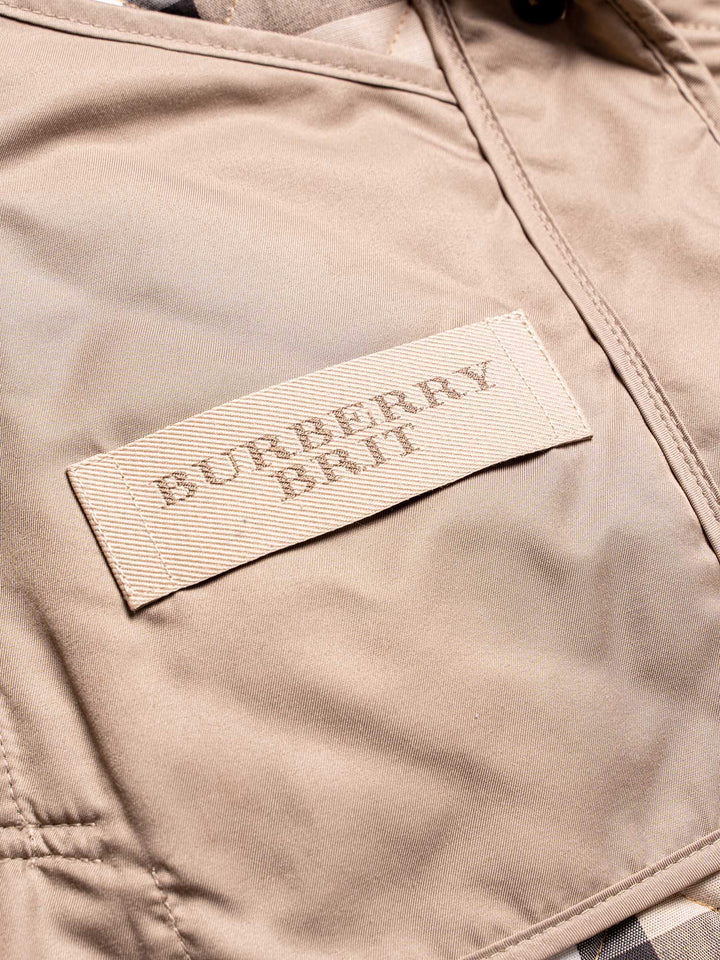 Burberry Nova Check Quilted Jacket Taupe