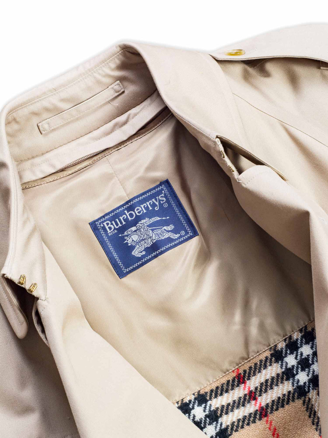 Burberry Nova Check Trench Coat Beige