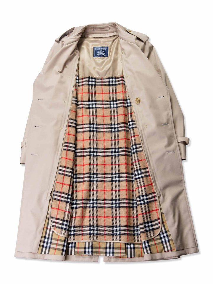 Burberry Nova Check Trench Coat Beige