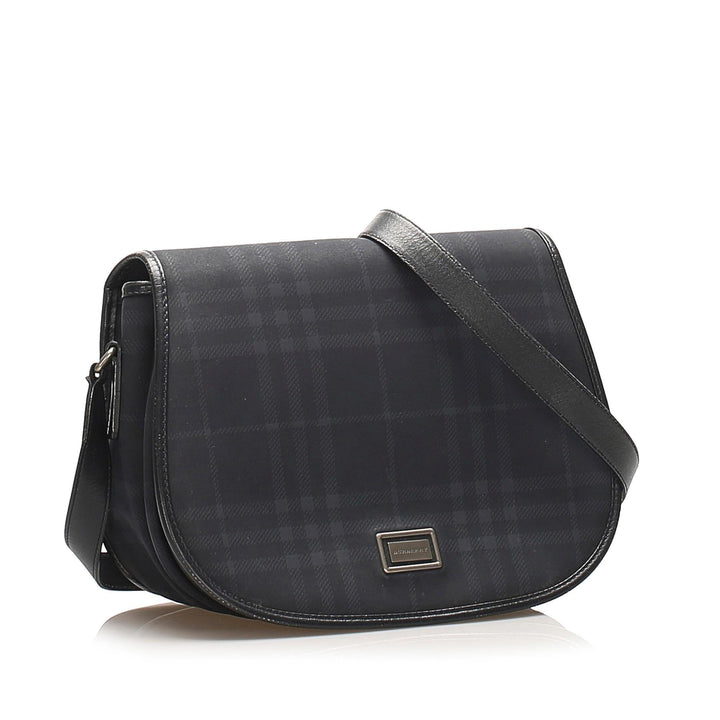 Burberry Plaid Coated Canvas Crossbody Bag (SHG-14457)
