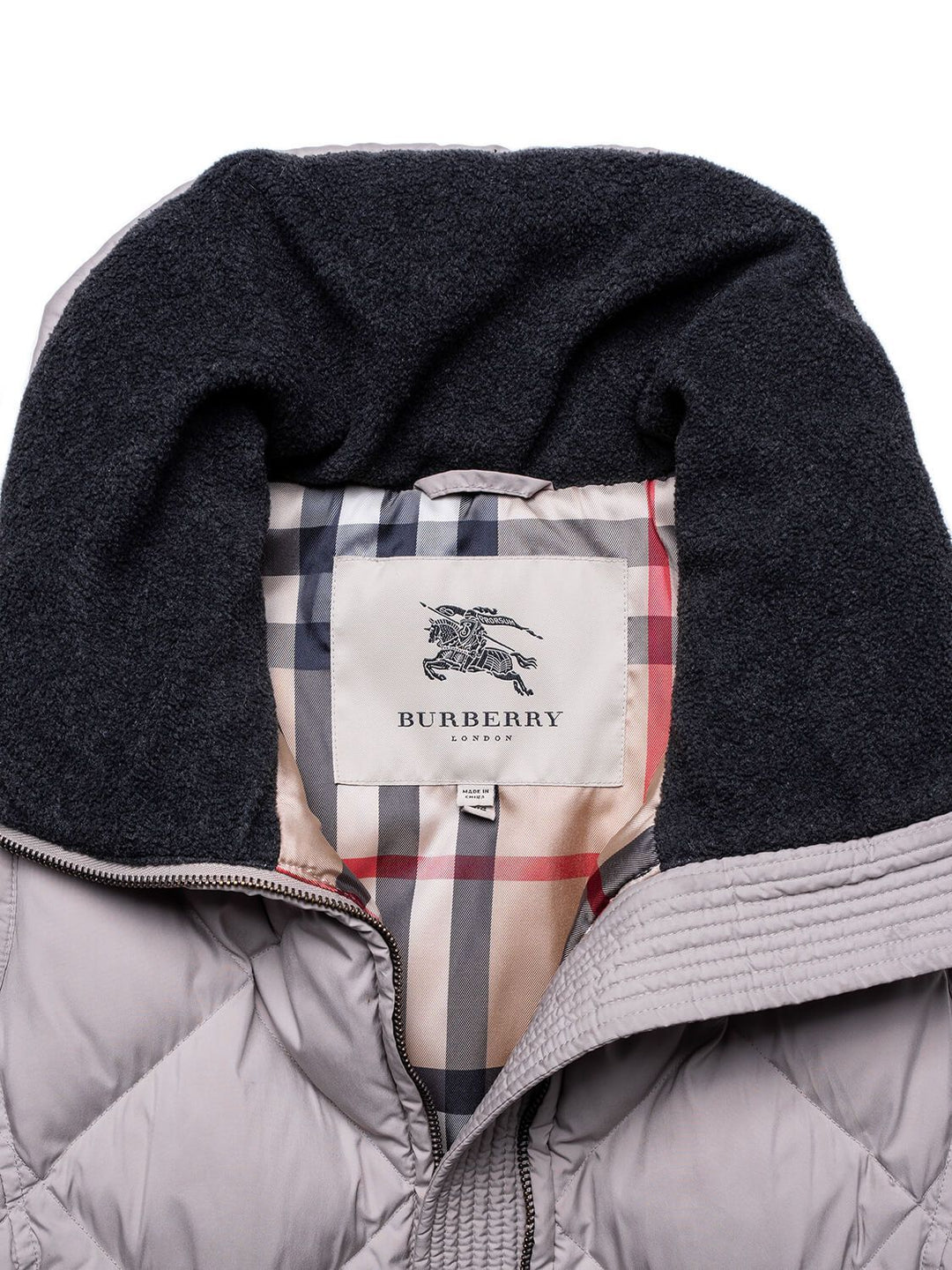 Burberry Quilted Down Novacheck Vest Taupe