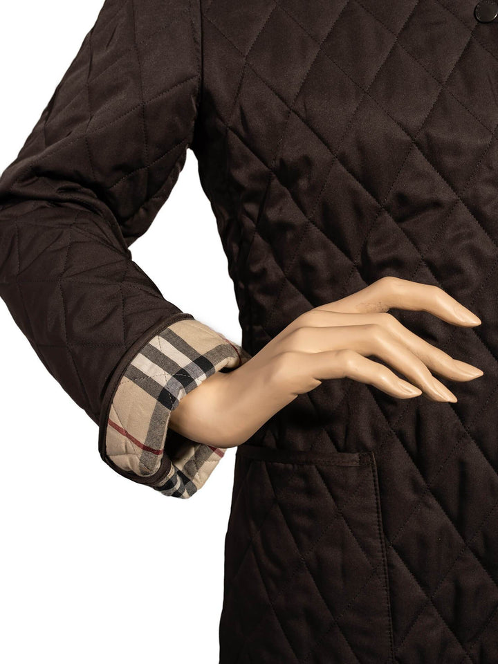 Burberry Quilted Nova Check Jacket Brown