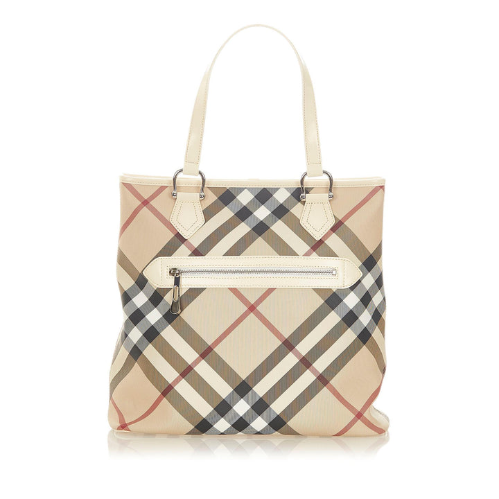 Burberry Supernova Check Canvas Tote Bag (SHG-20394)