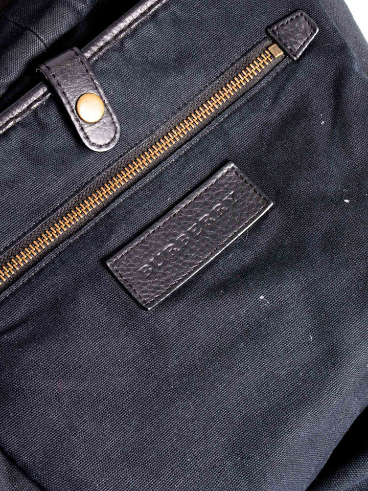 Burberry Vintage Nova Check Utility Unisex Large Backpack Black