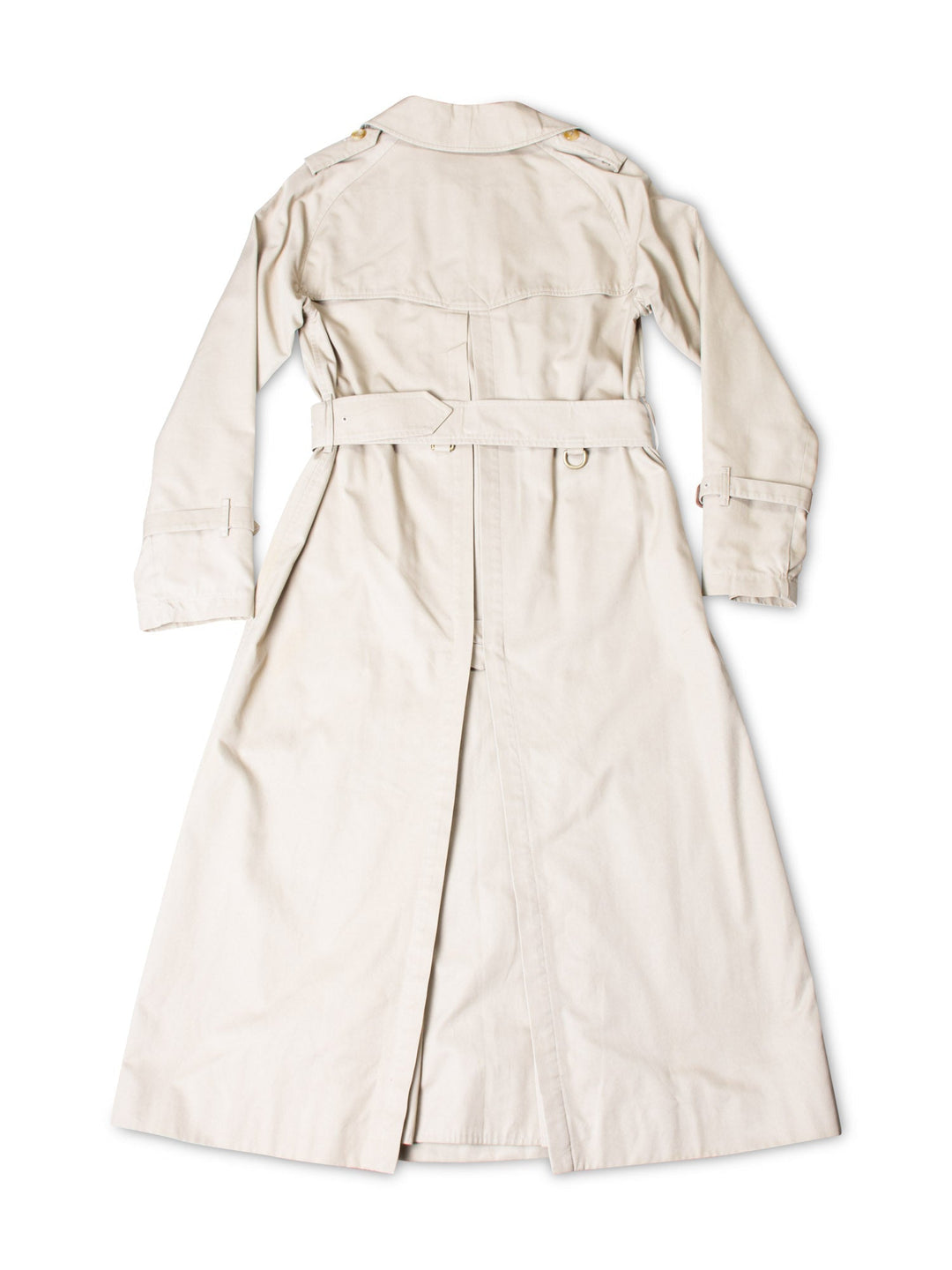 Burberry Vintage Nova Check Wool Lining Trench Coat Beige