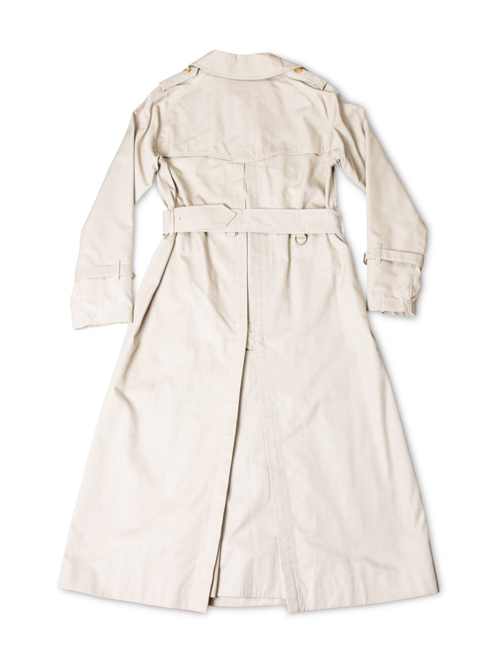 Burberry Vintage Nova Check Wool Lining Trench Coat Beige