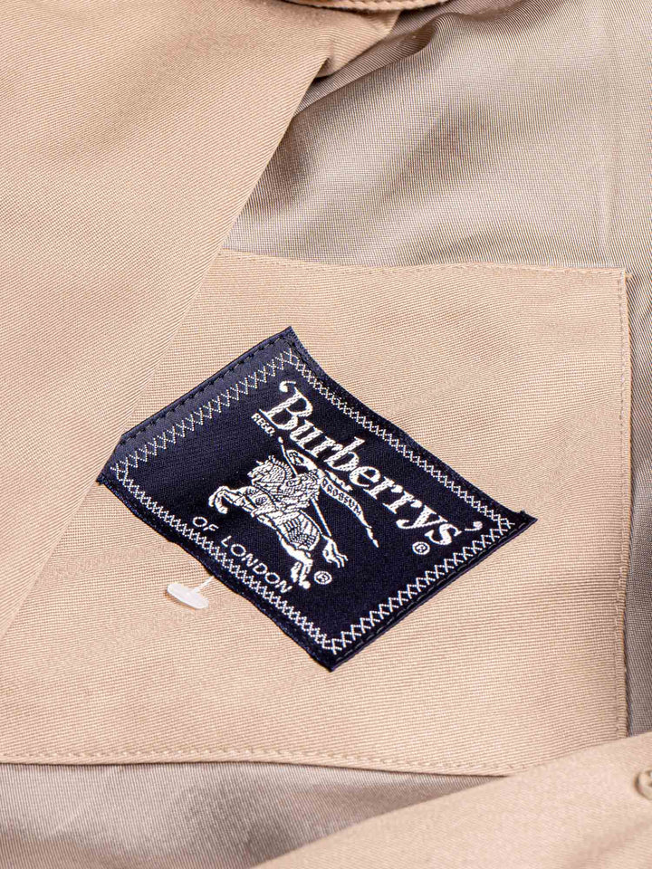 Burberry Wool Nova Check Lined Vintage Coat Beige