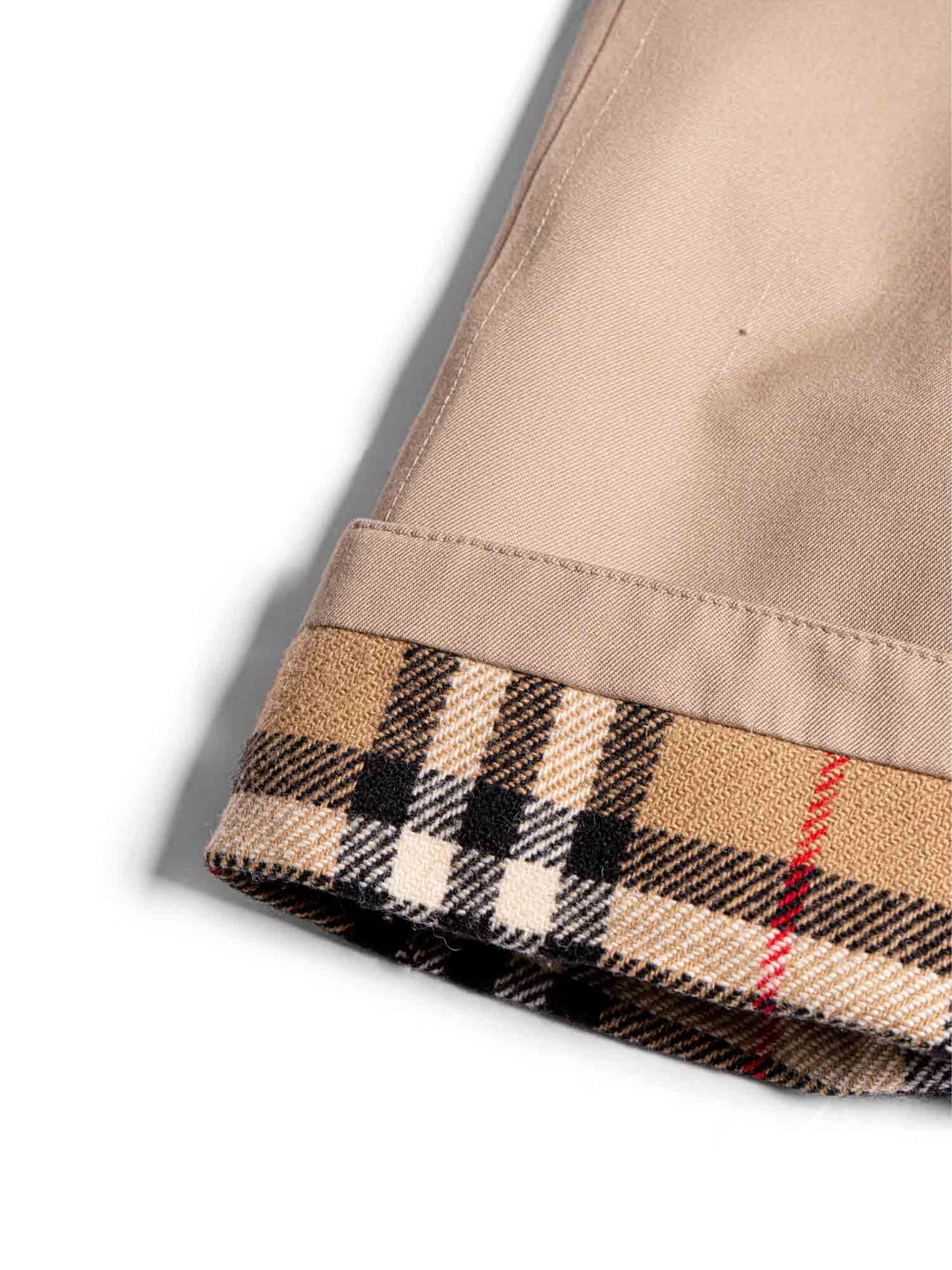 Burberry Wool Nova Check Lined Vintage Coat Beige