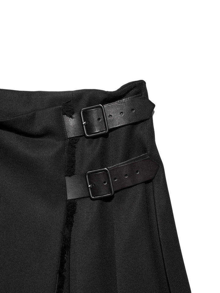 Burberry Wool Wrap Skirt Black