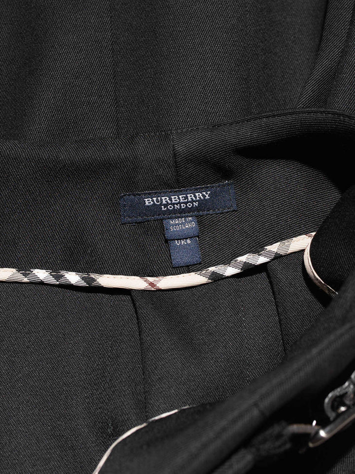 Burberry Wool Wrap Skirt Black