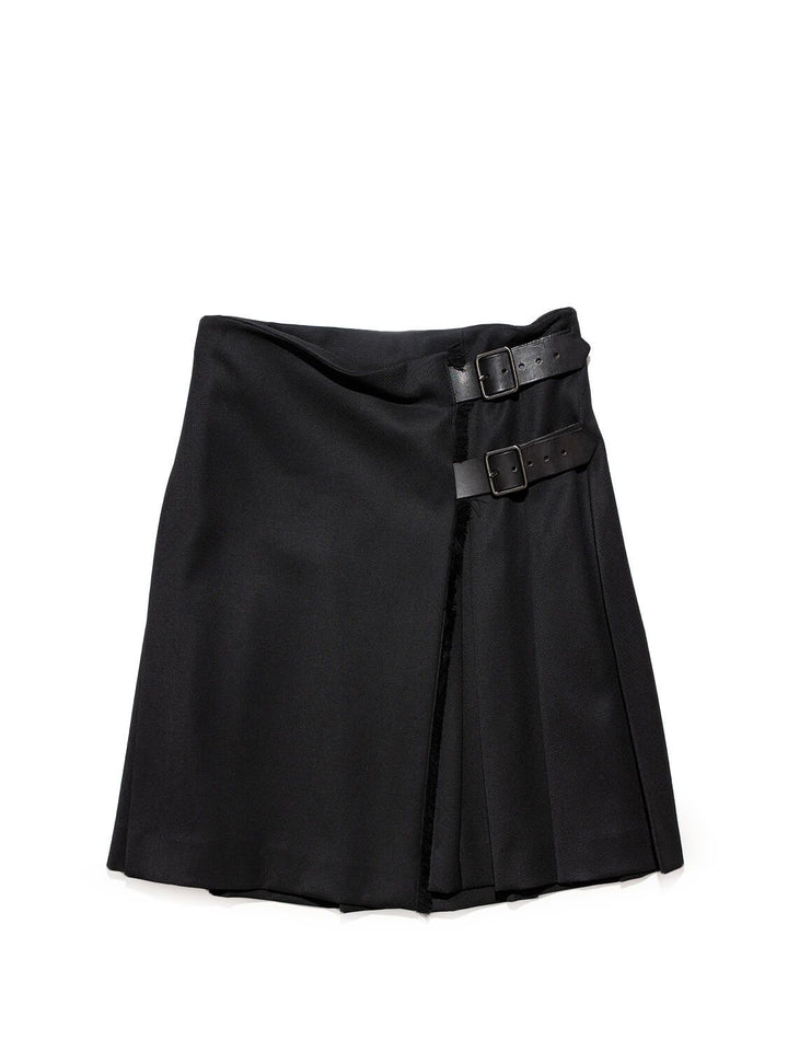 Burberry Wool Wrap Skirt Black