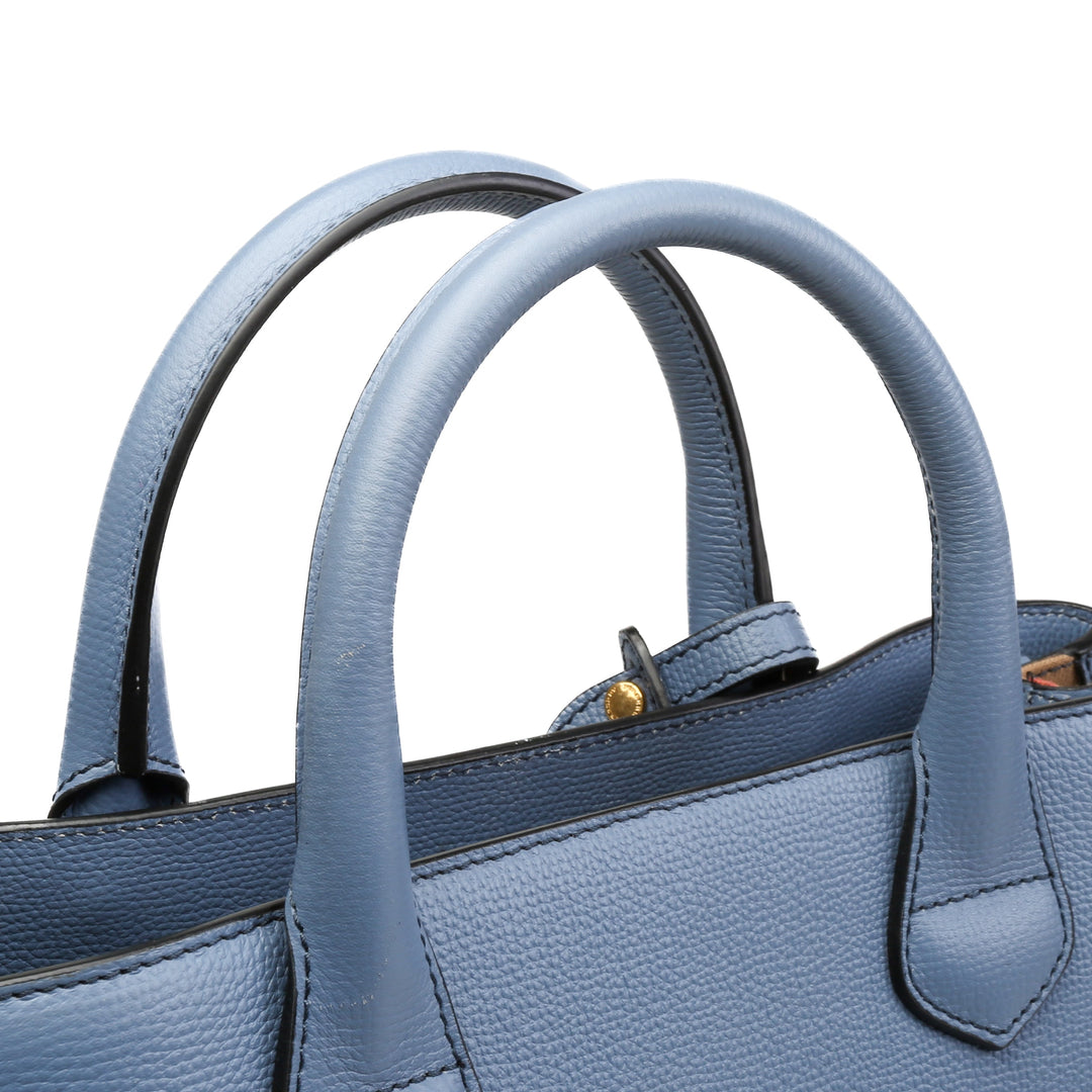 BURBERRY House Banner Tote - Baby Blue