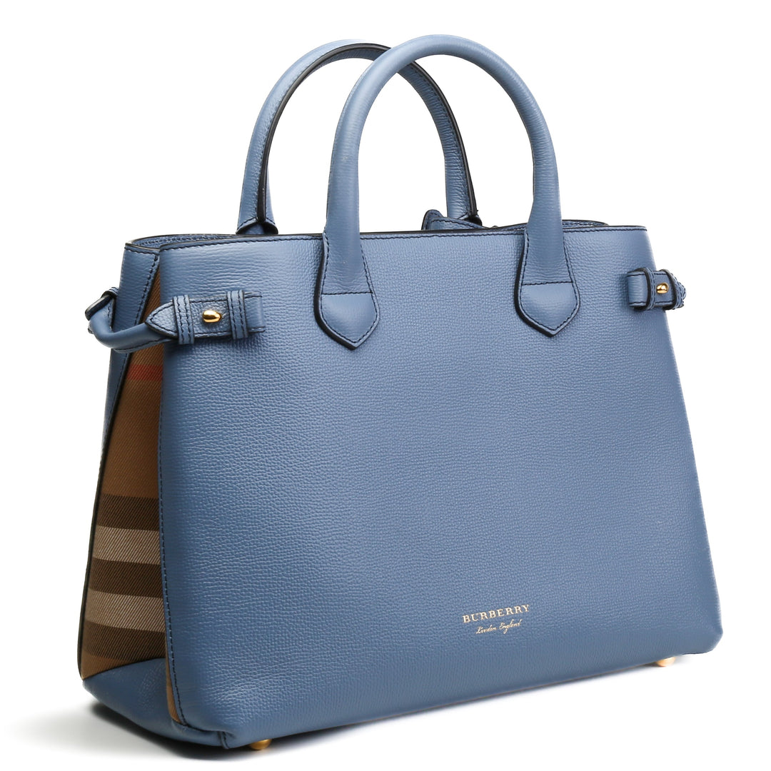 BURBERRY House Banner Tote - Baby Blue