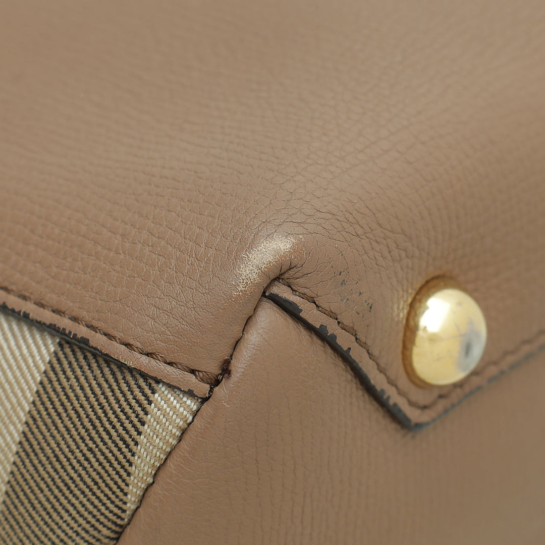 Burberry Brown Banner Tote Small Bag