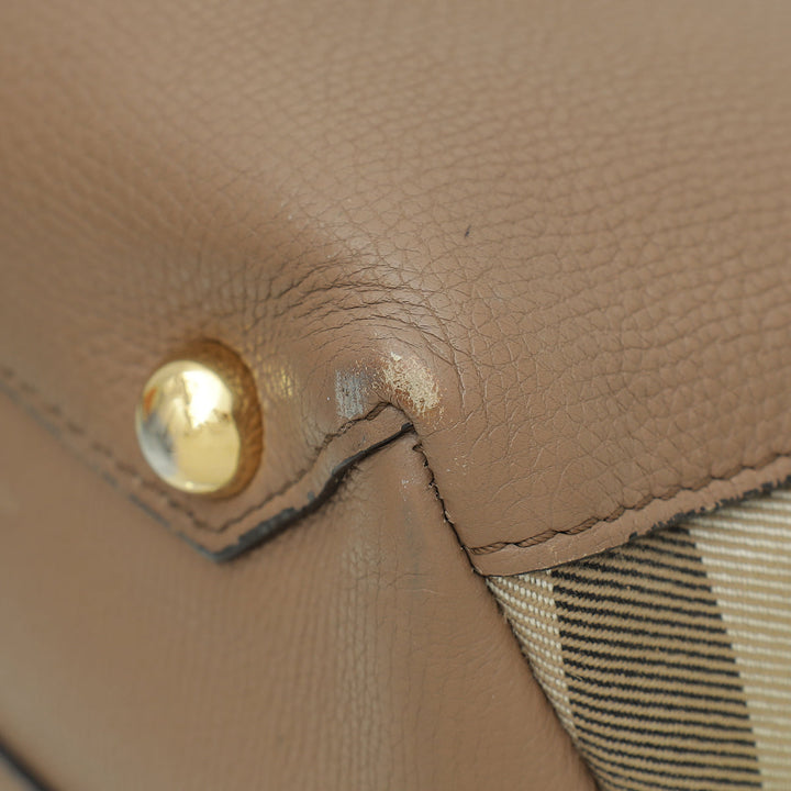 Burberry Brown Banner Tote Small Bag