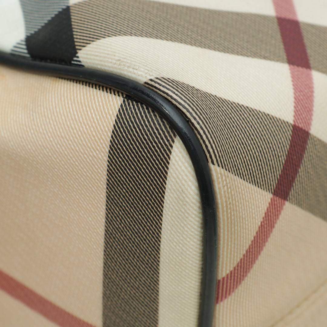 Burberry Nova Check Black Boston Bag