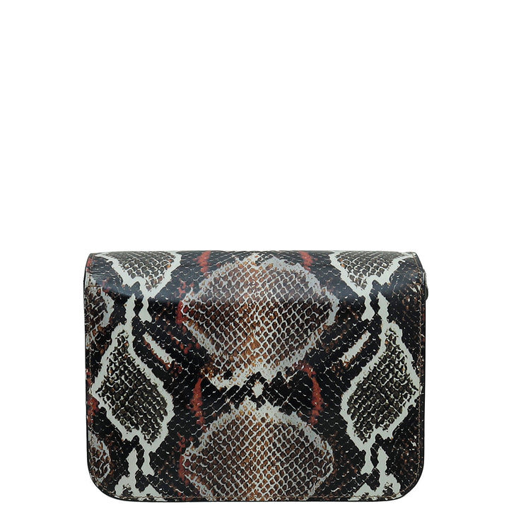 Burberry Multicolor Snakeskin Print TB Flap Small Bag