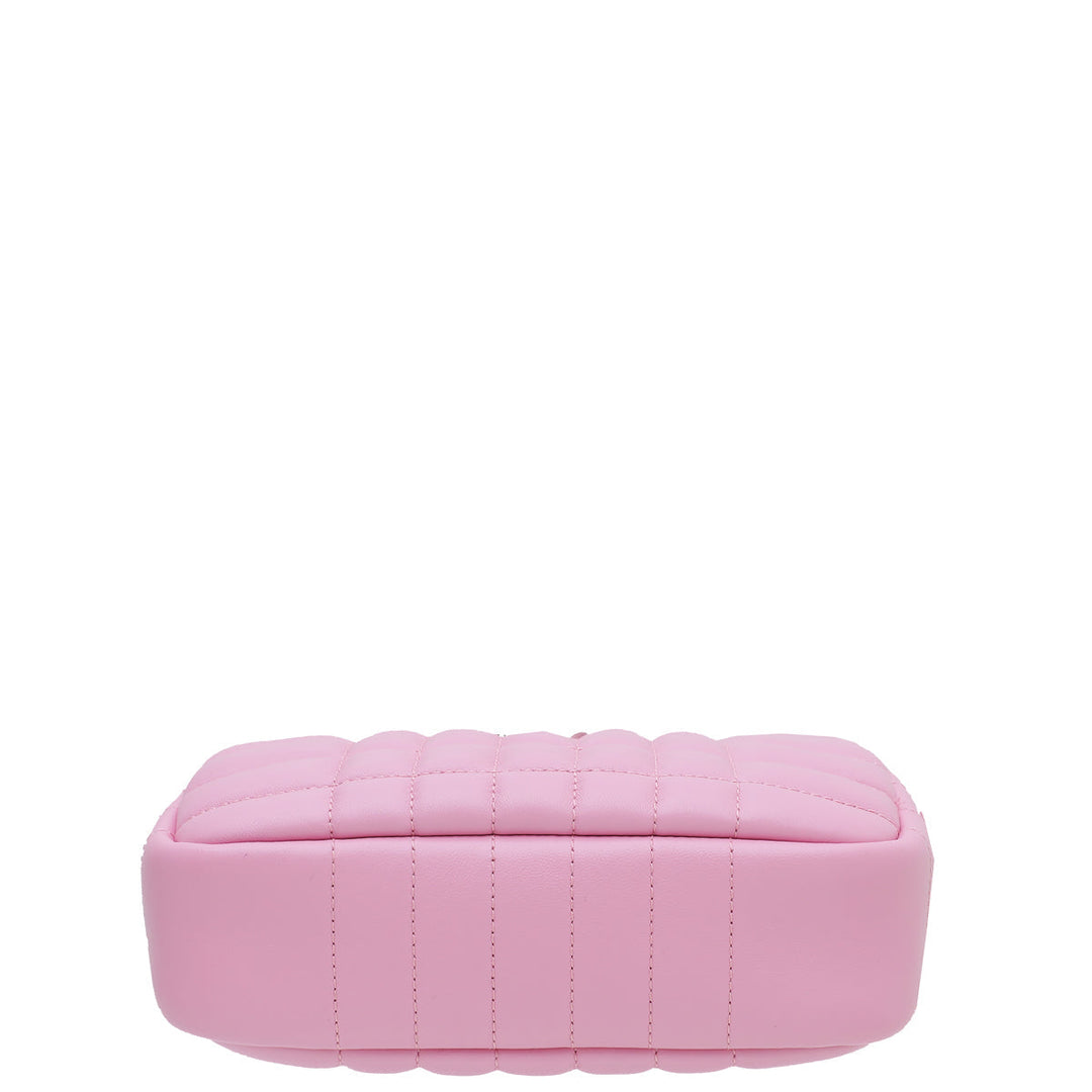 Burberry Primrose Pink Quilted Lola Camera Mini Bag