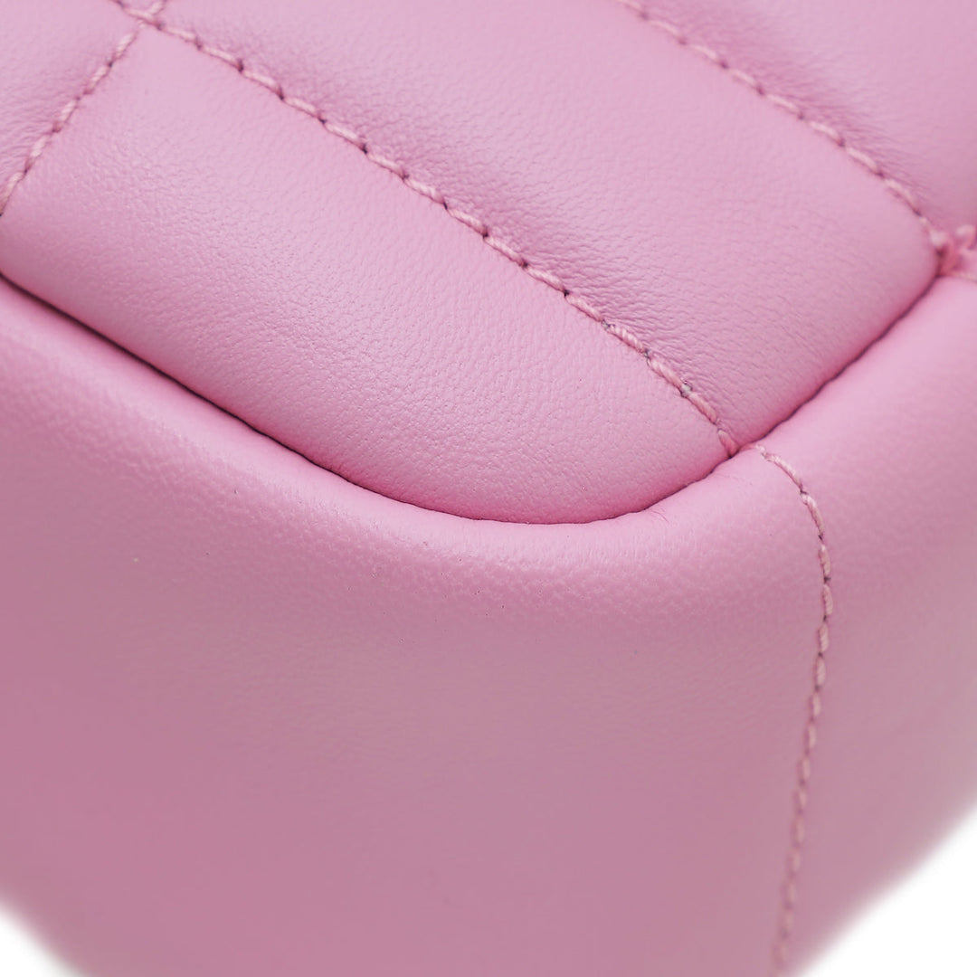 Burberry Primrose Pink Quilted Lola Camera Mini Bag