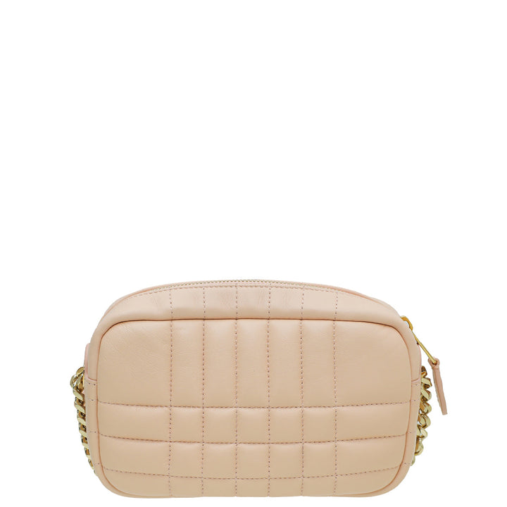 Burberry Peach Quilted Lola Camera Mini Bag