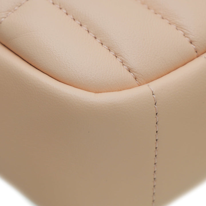 Burberry Peach Quilted Lola Camera Mini Bag