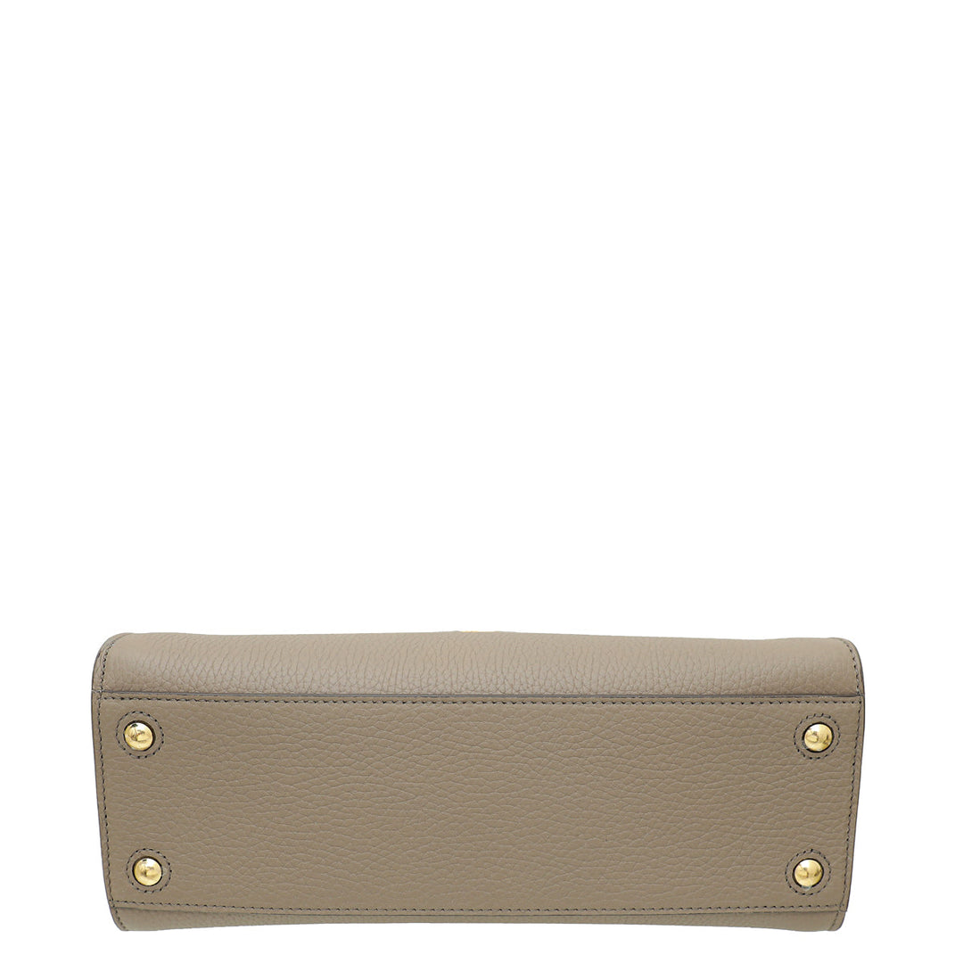 Burberry Light Saddle Brown Frances Top Handle Mini Bag