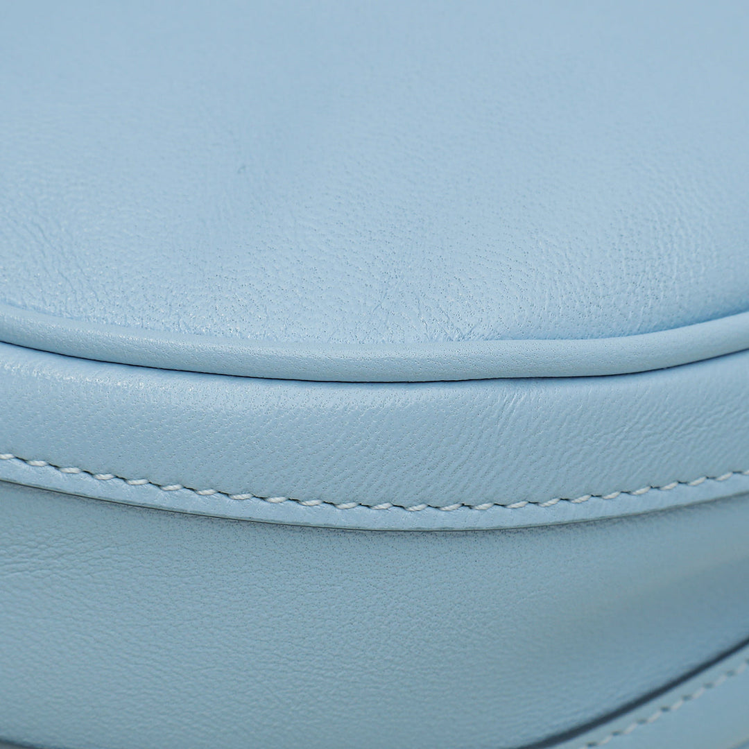 Burberry Pale Blue Soft Olympia Small Flap Chain Bag