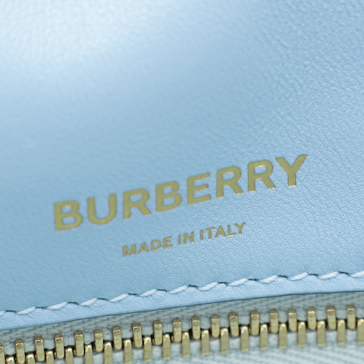 Burberry Pale Blue Soft Olympia Small Flap Chain Bag