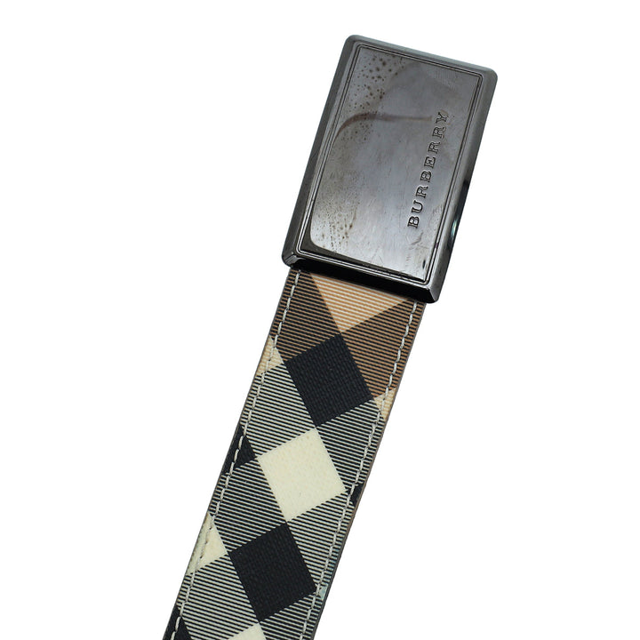 Burberry Beige Nova Check Buckle Belt 40
