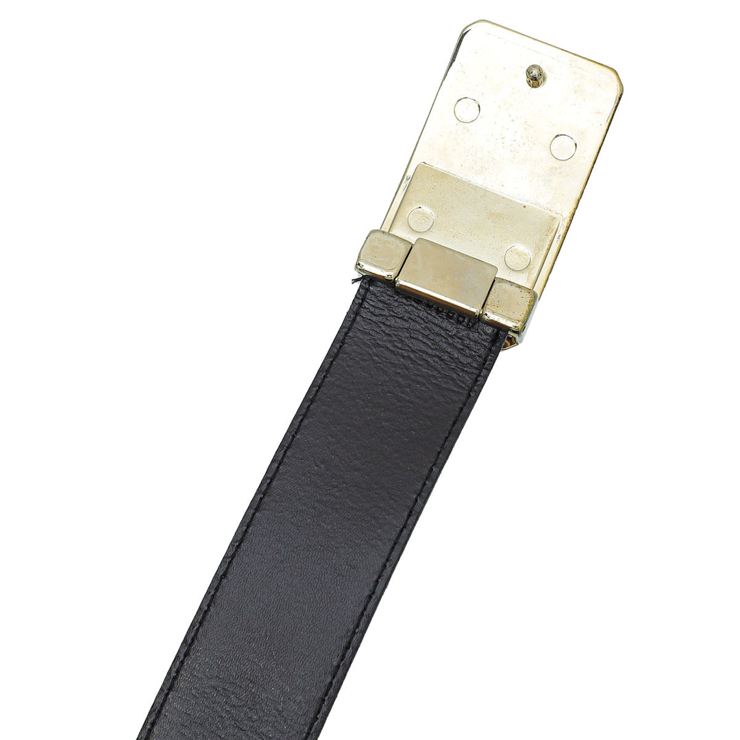 Burberry Archive Beige Reversible Haymarket Check Buckle Belt 40