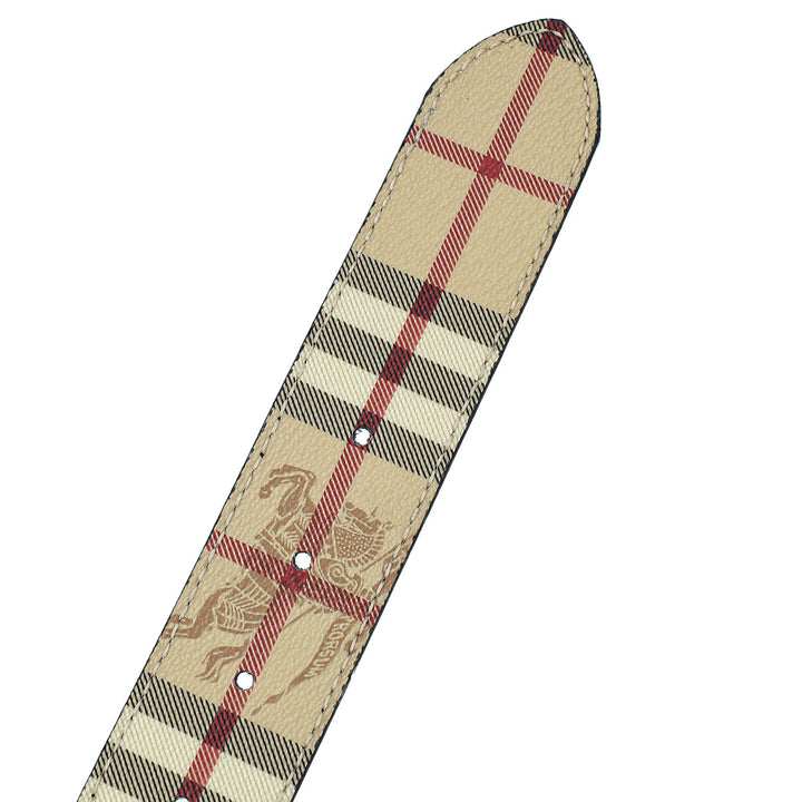 Burberry Archive Beige Reversible Haymarket Check Buckle Belt 40