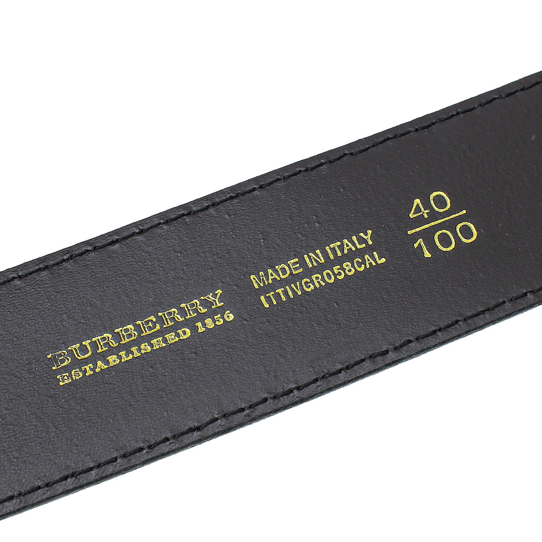Burberry Archive Beige Reversible Haymarket Check Buckle Belt 40