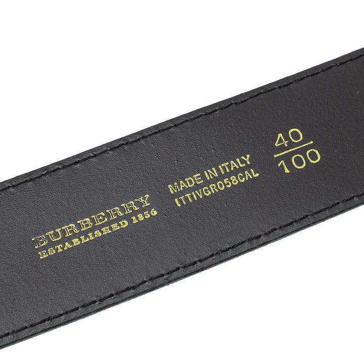 Burberry Archive Beige Reversible Haymarket Check Buckle Belt 40