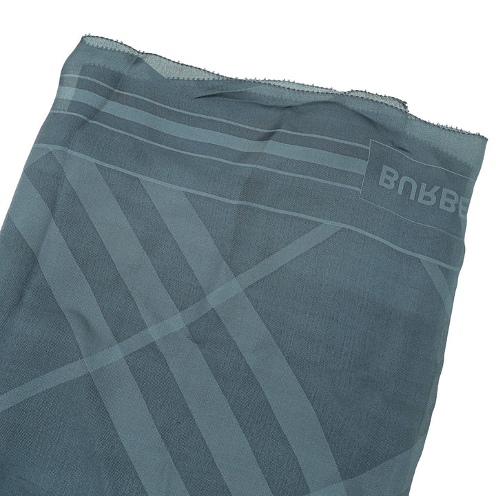 Burberry Dark Grey Giant Check Chiffon Scarf