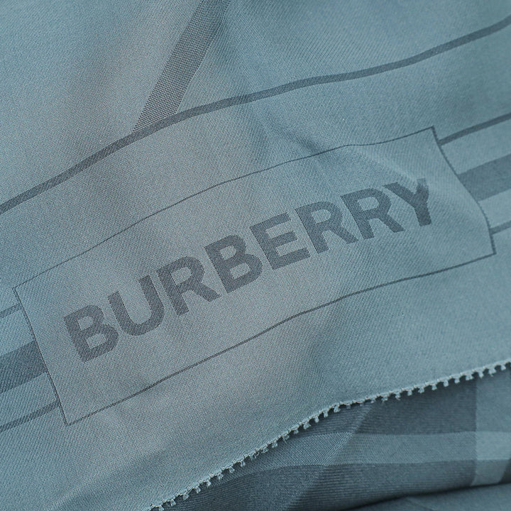 Burberry Dark Grey Giant Check Chiffon Scarf