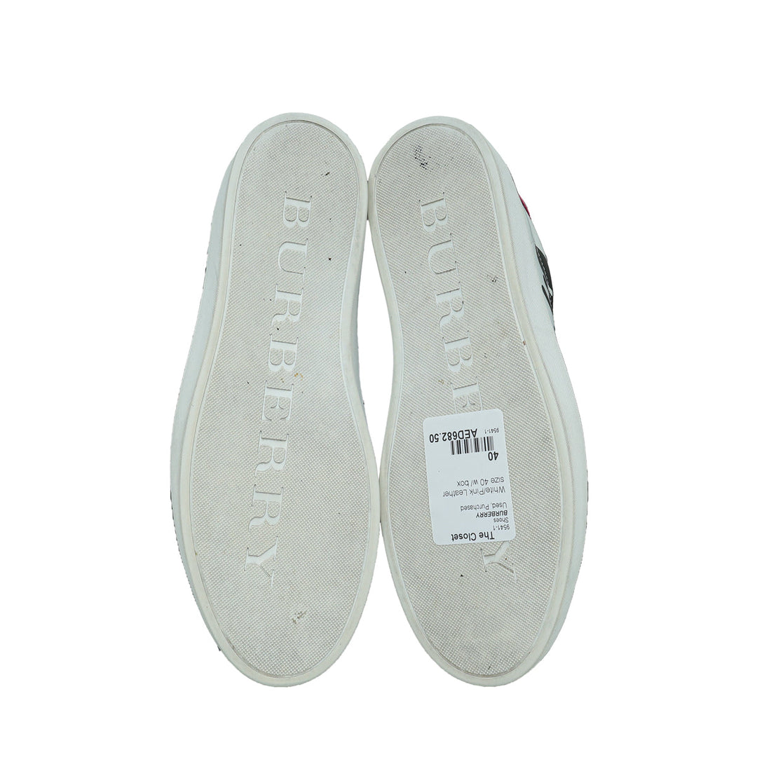 Burberry Bicolor Westford Splash Low Top Sneakers 40