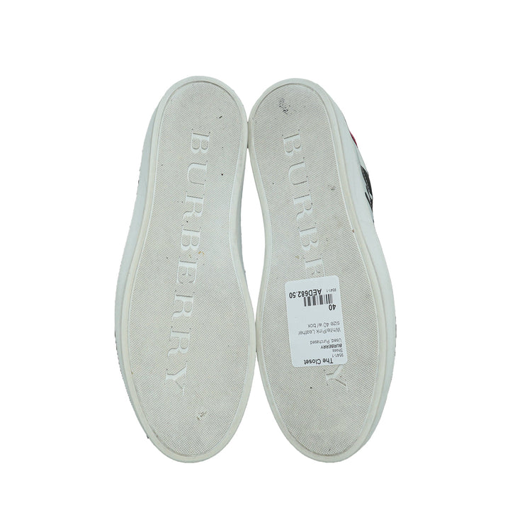 Burberry Bicolor Westford Splash Low Top Sneakers 40