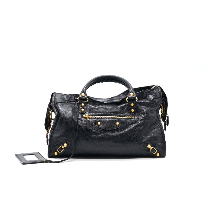 Top Quality Balenciaga Giant City Bag BLACK GHW