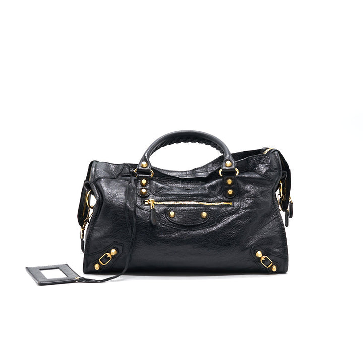 Top Quality Balenciaga Giant City Bag BLACK GHW