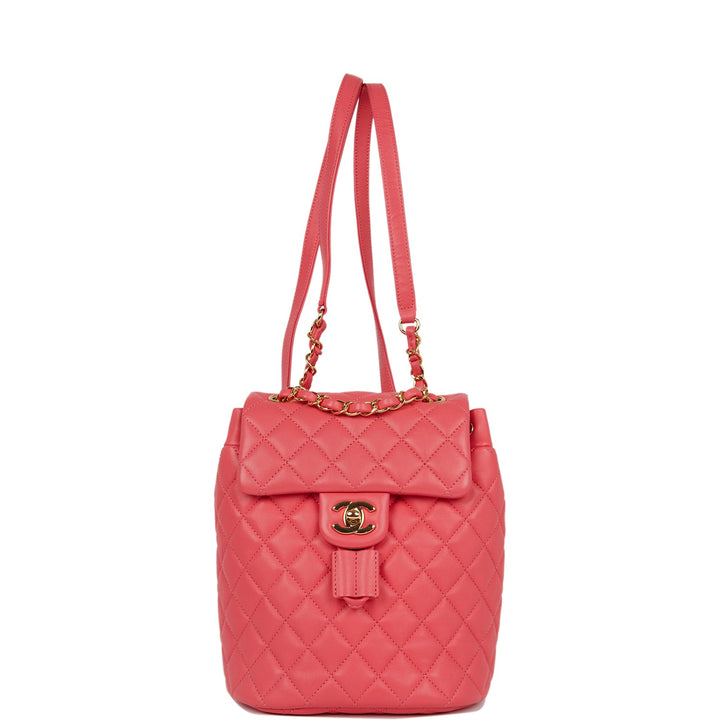 Top Quality Chanel Mini Urban Spirit Backpack Rose Lambskin Gold Hardware